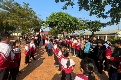 Ngày hội “Thiếu nhi vui khoẻ – Tiến bước lên Đoàn” do Liên đội tổ chức, thể hiện niềm vui, tự hào của lớp lớp đội viên, thiếu nhi về truyền thống vinh quang của Đoàn Thanh niên Cộng sản Hồ Chí Minh và Đội Thiếu niên Tiền phong Hồ Chí Minh.