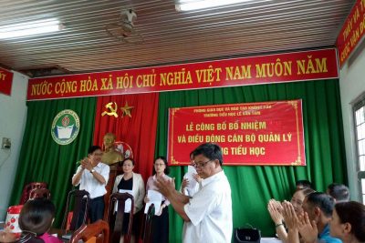 LỄ CÔNG BỐ BỔ NHIỆM VÀ ĐIỀU ĐỘNG CÁN BỘ QUẢN LÝ TRƯỜNG TIỂU HỌC
